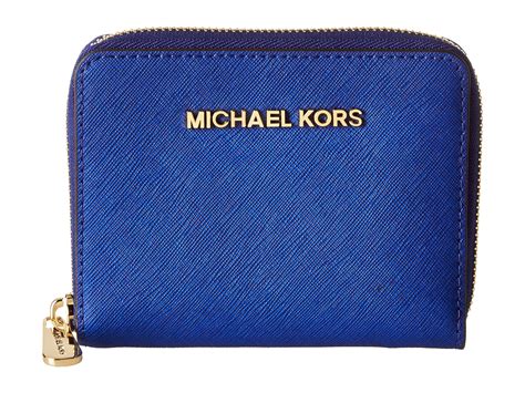 michael kors fabric wallet blue